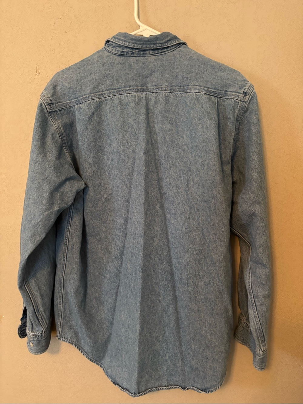 Disney Light Blue Denim Button-Down Shirt with Tigger Pocket Embroidery - Picture 8 of 9
